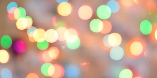 defocused image of illuminated christmas lights